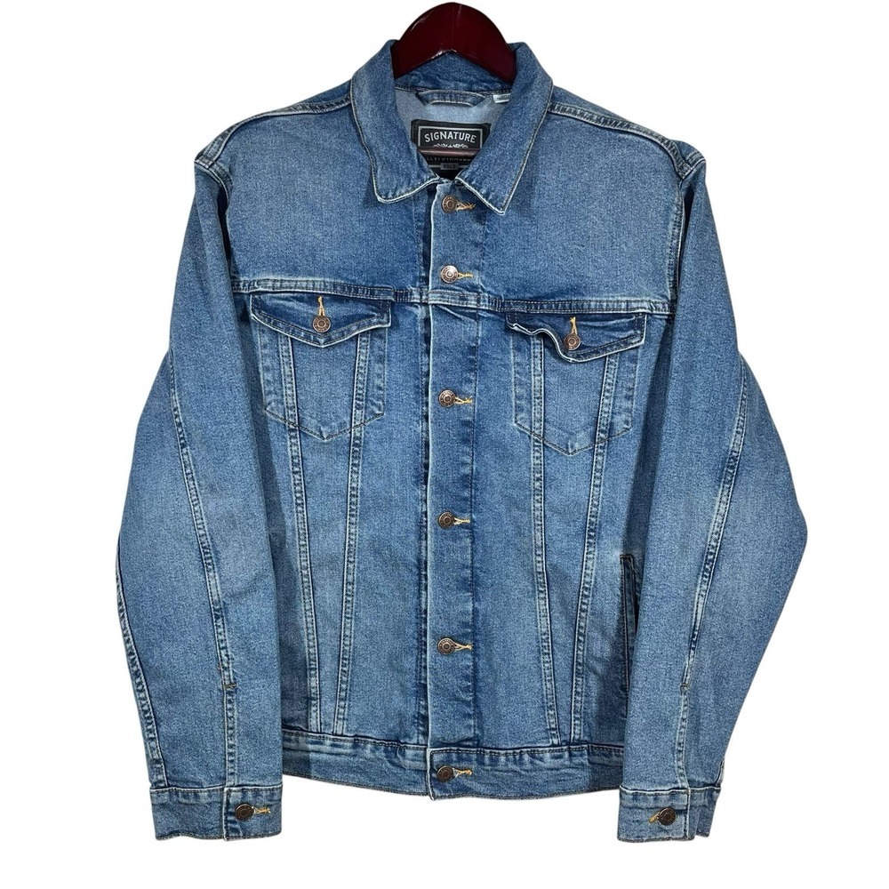 Signature Levi Gold Label Iconic Trucker Jacket Mens L Type 3 Cotton Blend Denim